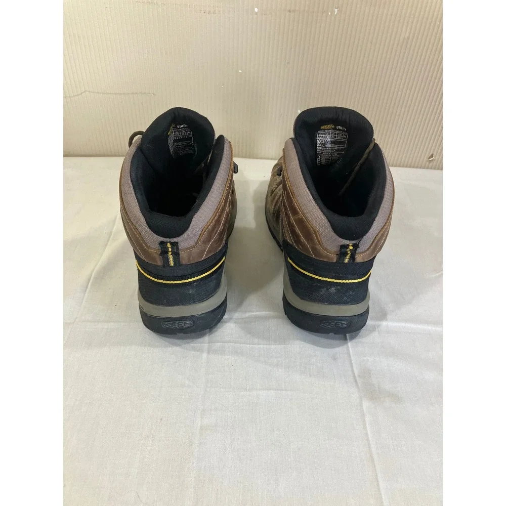 Keen Utility Flint II Mid Steel Toe Work Boots Mens 10.5 D Brown Leather 1023228